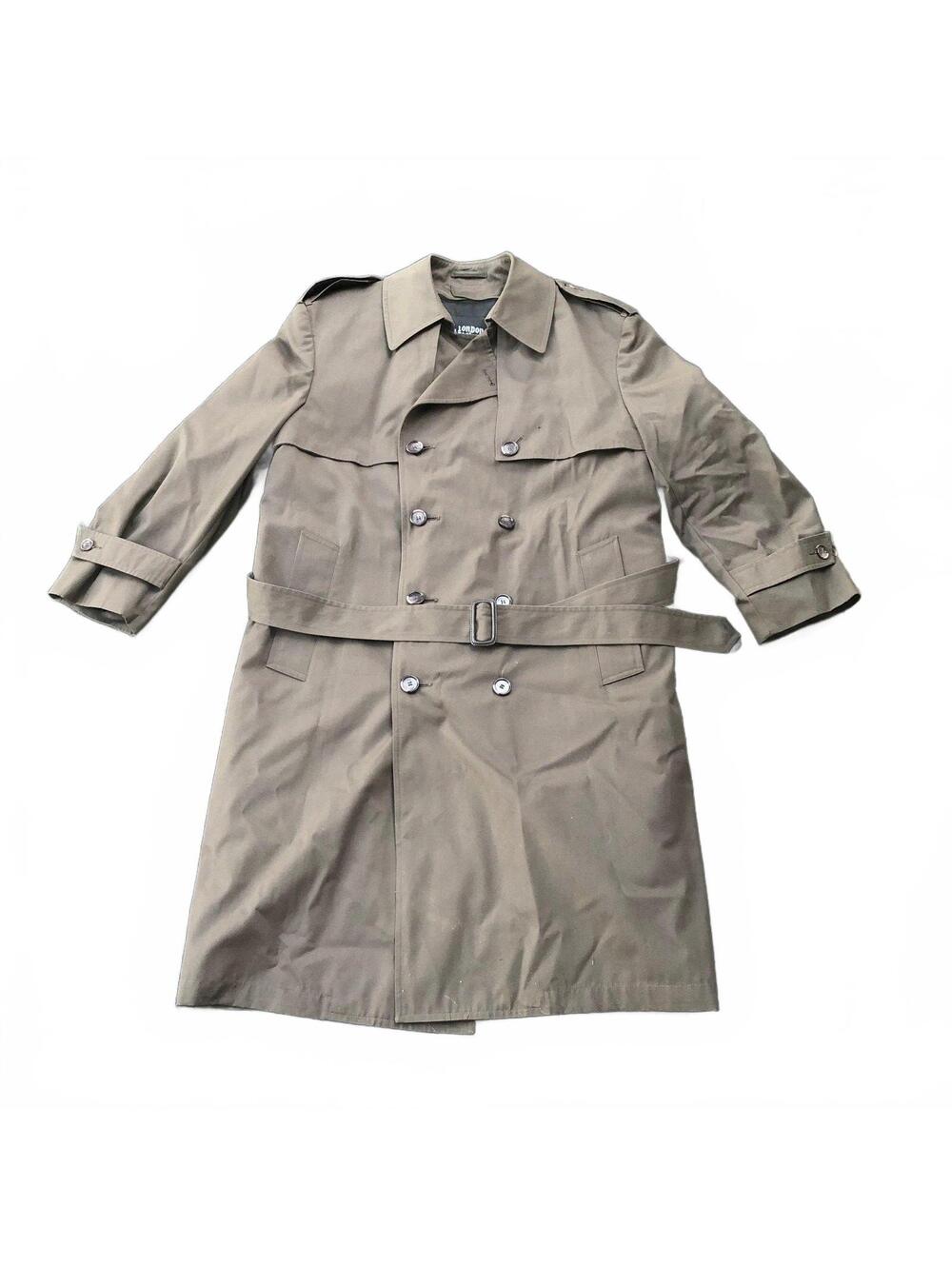 London Fog Classic Khaki Trench Coat with 3M Thinsulate Insulation Size 42 Short